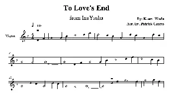 小提琴谱 | To Love's End