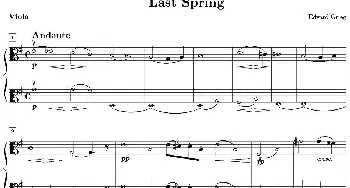 Last spring(逝去的春天 中提琴分谱)格里格