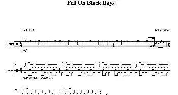 Fell On Black Days(鼓谱)