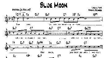 BLUE MOON(降B爵士乐谱)