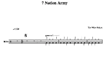 Nation Army(鼓谱)