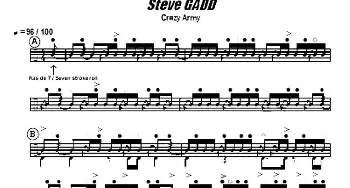 Steve Gadd - crazy army(鼓谱)Steve Gadd