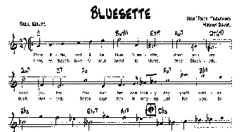 BLUESETTE(降B爵士乐谱)