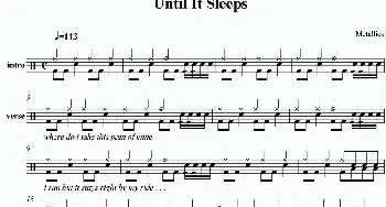 Metallica-Until it sleeps(爵士鼓谱)