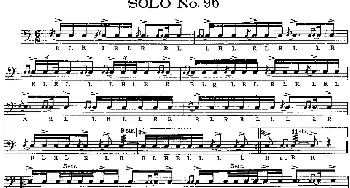美国军鼓 SOLO No.96-100(爵士鼓谱)