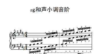 第六级 12.♯g和声小调音阶(中央音乐学院 钢琴(业余)考级教程 4-6级）