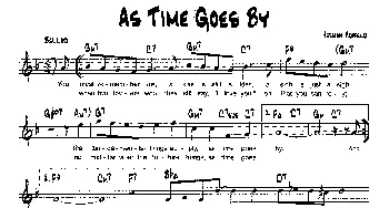 AS TIME GOES BY(降B爵士乐谱)