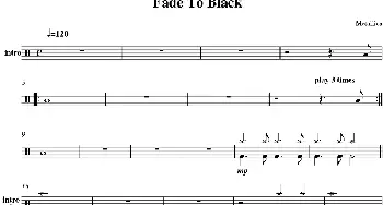 Metallica-fade to black(爵士鼓谱)