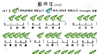 那些年(电影《那些年我们一起追的女孩》插曲 十二孔陶笛谱)