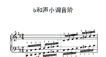 第五级 6.b和声小调音阶(中央音乐学院 钢琴(业余)考级教程 4-6级）