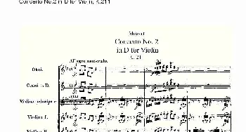 Concerto No.2 in D for Violin, K.211(D调小提琴第二协奏曲, )