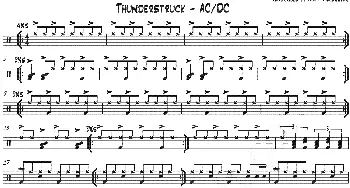 AcDc - Thunderstruck(爵士鼓谱)