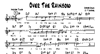 OVER THE RAINBOW(降B爵士乐谱)