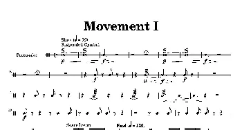 Movement(萨克斯四重奏与打击乐)(打击乐分谱)