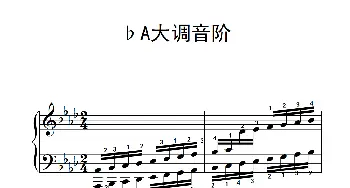 第六级 19.♭A大调音阶(中央音乐学院 钢琴(业余)考级教程 4-6级）