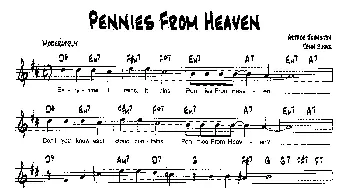 PENNIES FROM HEAVEN(降B爵士乐谱)