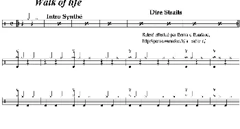 Dire Straits - Walk of life(爵士鼓谱)