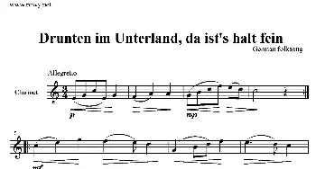 Drunten im Unterland,da ist's halt fein(单簧管)Folksong