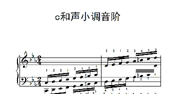 第六级 18.c和声小调音阶(中央音乐学院 钢琴(业余)考级教程 4-6级）