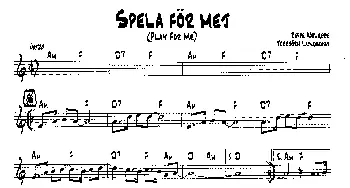SPELA FOR MEJ(降B爵士乐谱)