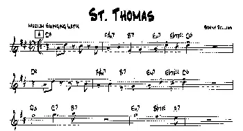 ST.THOMAS(降B爵士乐谱)