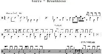 Corrs - Breathless(爵士鼓谱)