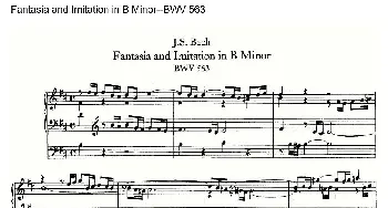 Fantasia and Imitation in B Minor--BWV 563(管风琴谱)