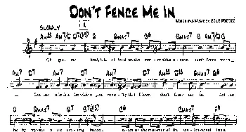 DON'T FENCE ME IN(降B爵士乐谱)