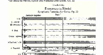 Francesca da Rimini, 但丁幻想曲Op.32 第一部(一)