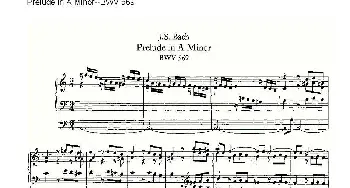 Prelude in A Minor--BWV 569 (管风琴谱)ohann Sebastian Bach ([德] 约翰·塞巴斯蒂安·巴赫）