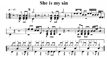 She is my sin(鼓谱)