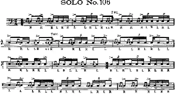 美国军鼓 SOLO No.106-110(爵士鼓谱)