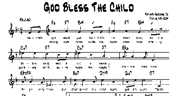 GOD BLESS THE CHILD(降B爵士乐谱)