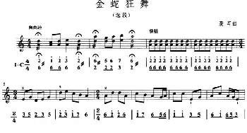 金蛇狂舞(选段)(口风琴 线简谱混排版)聂耳