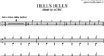 AcDc - Hells bells(爵士鼓谱)