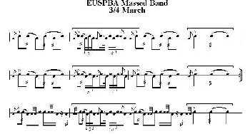 EUSPBA Massed Band 3/4 March(行进乐队3/4拍鼓谱)