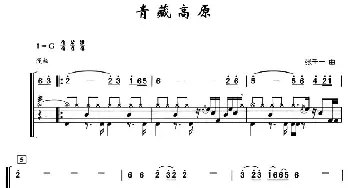 青藏高原(架子鼓·简谱·鼓谱)张千一