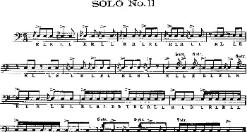 美国军鼓 SOLO No.11-15(爵士鼓谱)