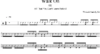 U2 - Walk on(爵士鼓谱)