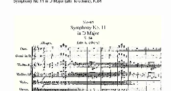 Symphony No.11 in D Major(attr.to others) K.8)