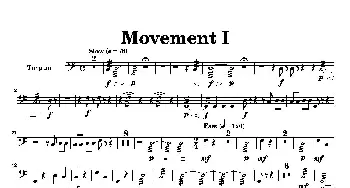 Movement(萨克斯四重奏与打击乐)(定音鼓分谱)