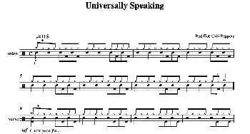 Universally Speaking(鼓谱)