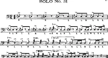 美国军鼓 SOLO No.31-35(爵士鼓谱)