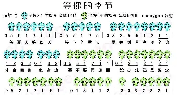 等你的季节(电视剧《步步惊心》插曲 [陶笛谱])