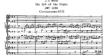 The Art of the Fugue BWV 1080(赋格的艺术-XVII)  约翰.塞巴斯蒂安.巴赫