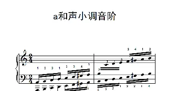 第五级 2.a和声小调音阶(中央音乐学院 钢琴(业余)考级教程 4-6级）