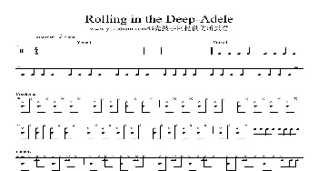 rolling in the deep(架子鼓谱)