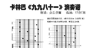 九九八十一(拇指琴卡林巴琴演奏谱) 邪叫教主 乌龟Sui