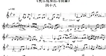 民乐视奏练习曲集(48—51)
