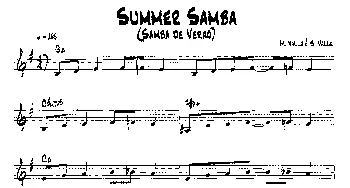 SUMMER SAMBA(降B爵士乐谱)